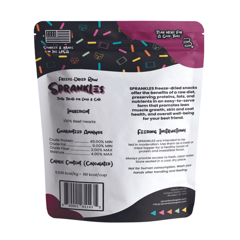 Wholesale Freeze Dried Beef Hearts Treats - Sprankles for Pets