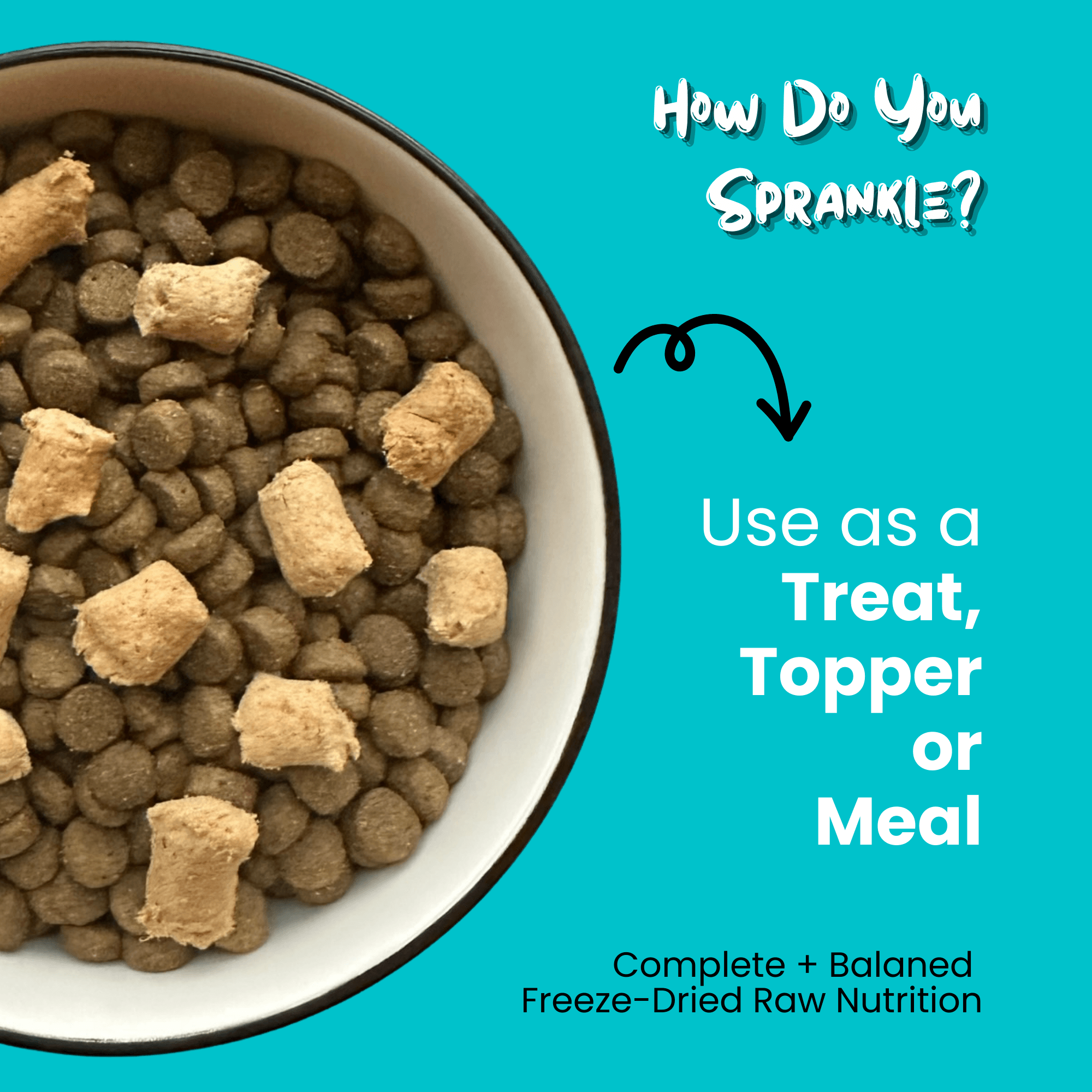 Sprankles for Pets Freeze Dried Raw Beef Recipe Dog Food Topper and Treat